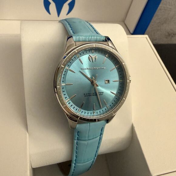 TechnoMarine MoonSun Women\'s Watch - 36mm, Light Blue (TM-822042)-NEW IN BOX main image 15